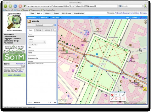 Editieren eines Restaurants